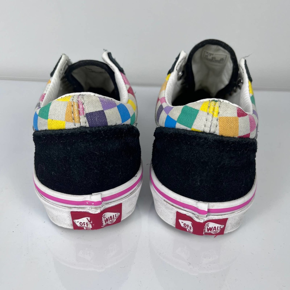 Vans Old Skool (Checker) Rainbow/White Youth Size 2 - Picture 8 of 11